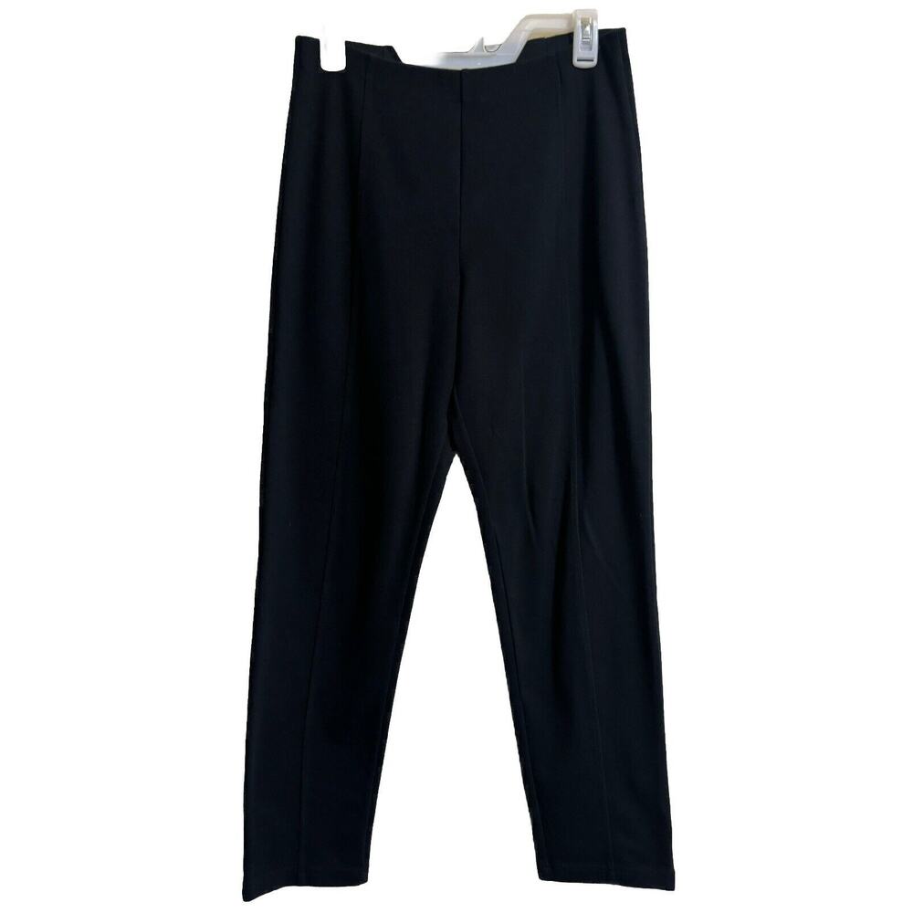 Hanna Andersson Girls Size Small Black Leggings Pleated Pull On Basic Classic